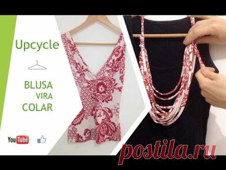 Como fazer colar ajustável de tecido | Upcycle