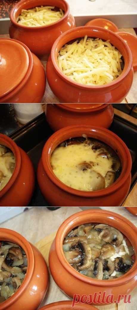 Как приготовить мясо в горшочке с картофелем и сыром - рецепт, ингридиенты и фотографии