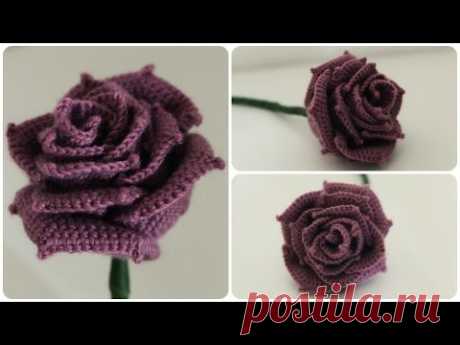 Häkelrose * DIY * Crochet Rose [eng sub]