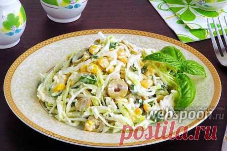 Салат из капусты, адыгейского сыра и кукурузы рецепт с фото, как приготовить на Webspoon.ru
