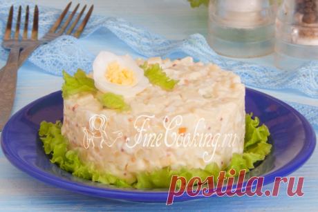 Луковый салат с яблоком - рецепт с фото