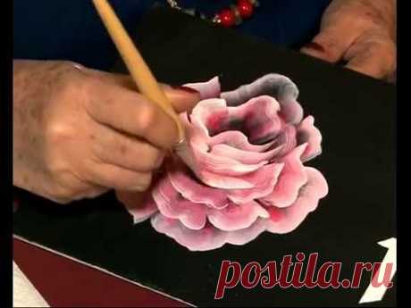 Como pintar una rosa - Hojas - Pinceladas - PIntura acrilica - Silvia Mongelos