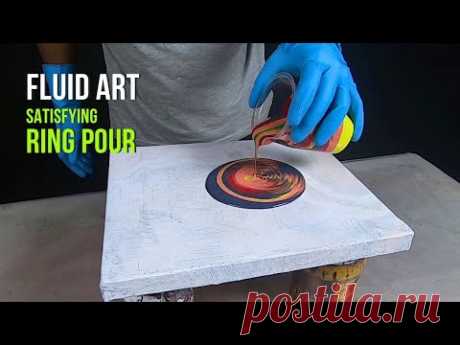 Ring Pour Abstract Magic - Satisfying 4 Color Fluid Art Creations