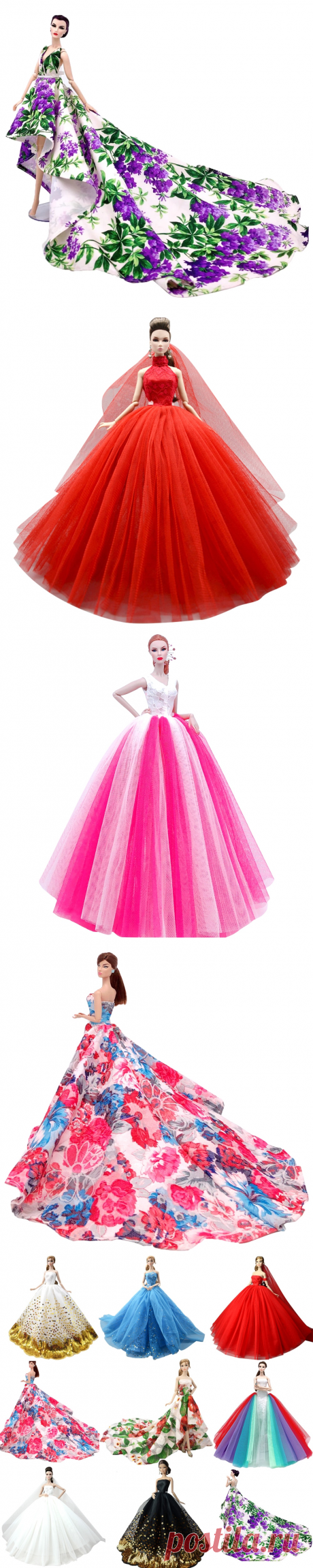 NK Mix Кукольное платье высокого качества ручной работы длинный хвост вечернее платье одежда кружевное свадебное платье для куклы Барби аксессуары игрушки JJ|doll dress|for barbiehandmade doll dresses | АлиЭкспресс