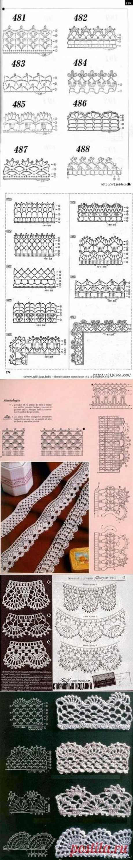 3 часть. Схемы красивого кружева крючком.