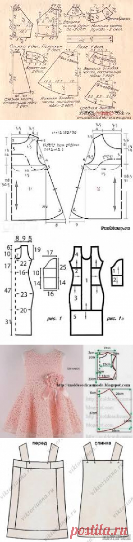 выкройки детских платьев рост 92 см бесплатно - Поиск в Google