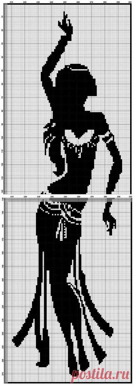 0 point de croix danseuse du ventre - cross stitch belly dancer