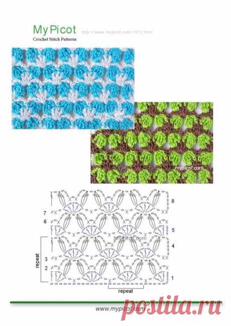 15 красивых узоров крючком для Ваших будущих шедевров! | Факультет рукоделия | Дзен