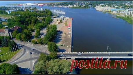 Пярну 2018. Часть1- река Пярну, ул.Рютли (Pärnu 2018. Part1-  st. Rutly)4К Ultra HD - Видео