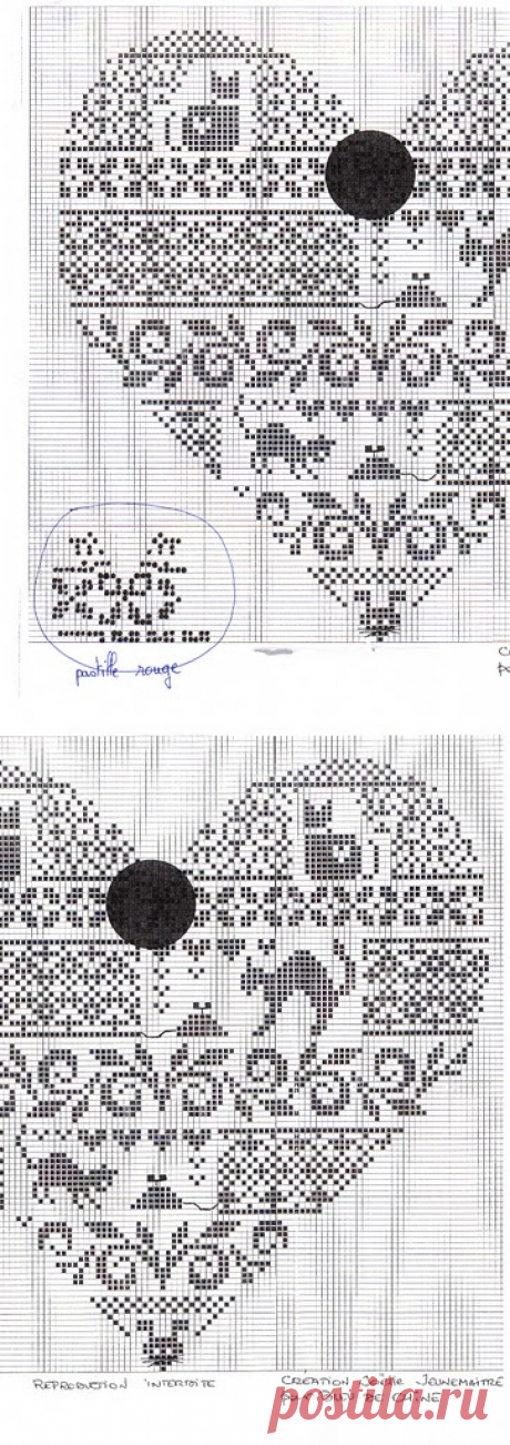 "GATOS EN EL CORAZÓN". ESQUEMAS DE BORDADO Y TEJIDO. Discusión en LiveInternet - Servicio de diario en línea ruso