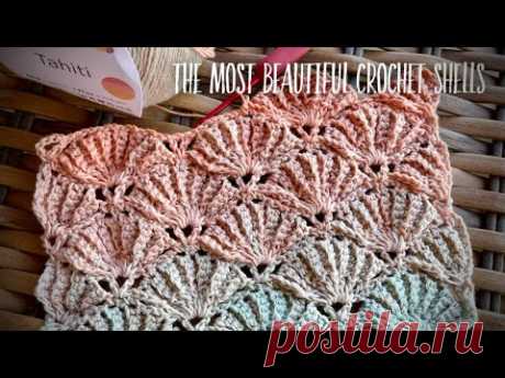 ВЯЖЕМ САМЫЙ КРАСИВЫЙ ЛЕТНИЙ УЗОР КРЮЧКОМ!!! / HOW TO CROCHET THE MOST BEAUTIFUL SHELLS