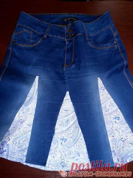 Стильная юбка из старых джинсов » Сделай сам своими руками