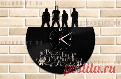 Необычный подарок: Часы из виниловой пластинки - группа Bullet for My Valentine