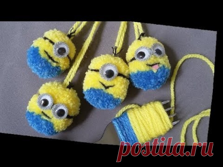 ทำตุ๊กตาปอมปอมมินเนี่ยนจอมป่วน : How to Make The Hilarious Minions PomPom