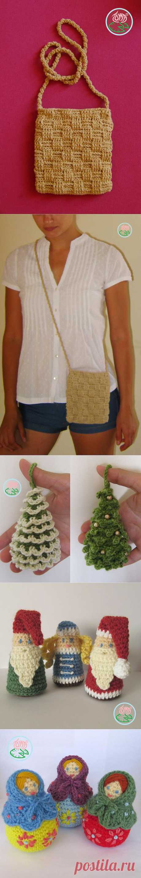 Free Pattern: Crocheted Over the Shoulder Mini Purse – Basketwave crochet | Toma Creations