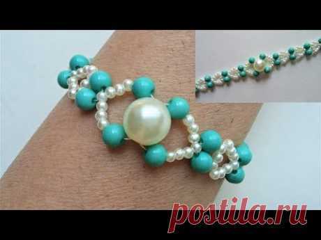 Easy beaded bracelet tutorial. Perfect gift idea