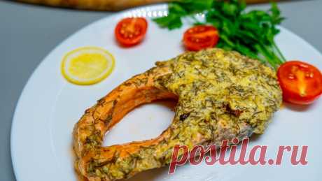 Красная рыба в сметанно-сырном соусе к праздничному столу на Новый год - рецепт автора Кулинарная семья