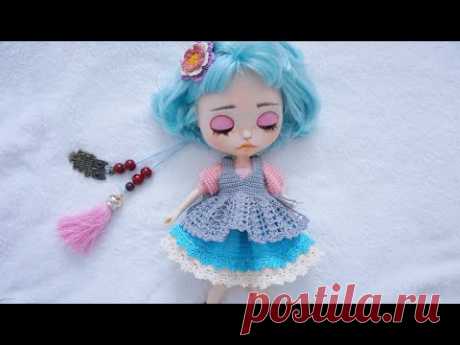 Jumper dress crochet tutorial ( Blythe jumper outfit )