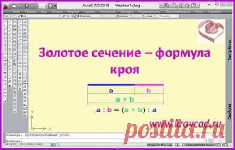 Золотое сечение – формула безупречного кроя одежды Понятие Золотое сечение нам знакомо еще со школьной скамьи. Проходили мы его вскользь, хотя в жизни сталкиваемся с ним повсеместно. Говорят, что понятие