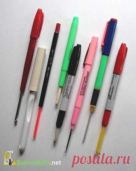 Как сделать самодельные ручки для вязальных крючков .
