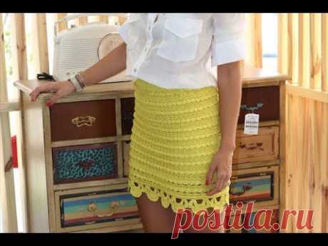 Юбка крючком по мотивам Алзиры Виейра, часть 1 (основная часть юбки)  crocheted skirt part 3