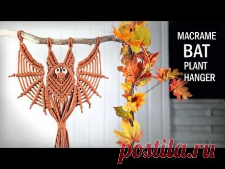 DIY Macrame Bat Plant Hanger | Spooky Halloween Decor