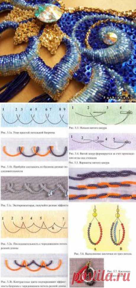Различные техники вышивки бисером - для начинающих.