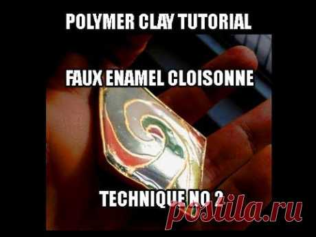 Polymer clay tutorial - faux enameled cloisonne technique 2