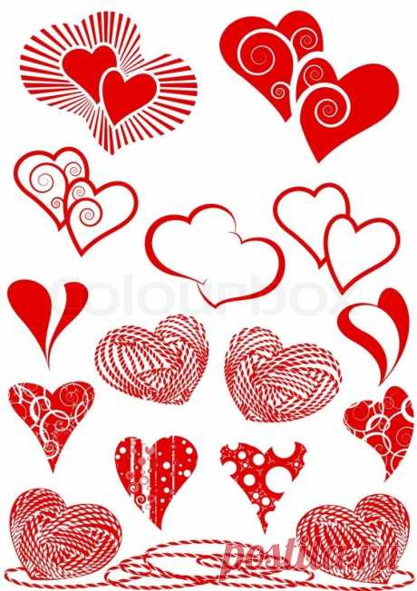 Red hearts | Vector | Colourbox