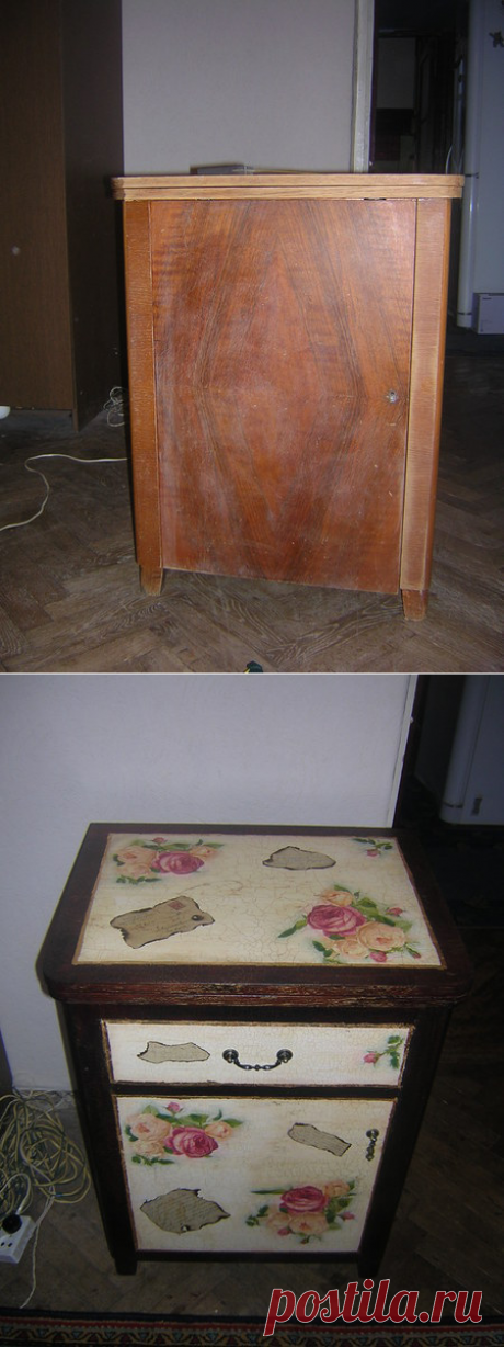 Как превратить старую тумбочку в изюминку интерьера - Ярмарка Мастеров - ручная работа, handmade