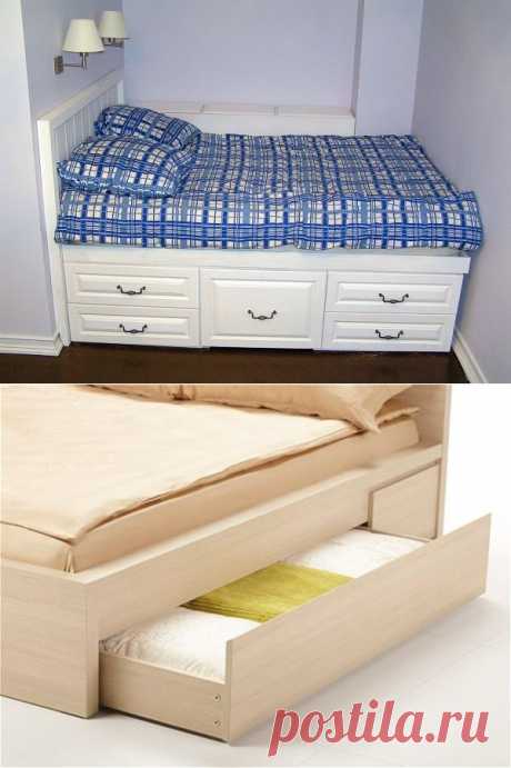 Как хранить вещи под кроватью
