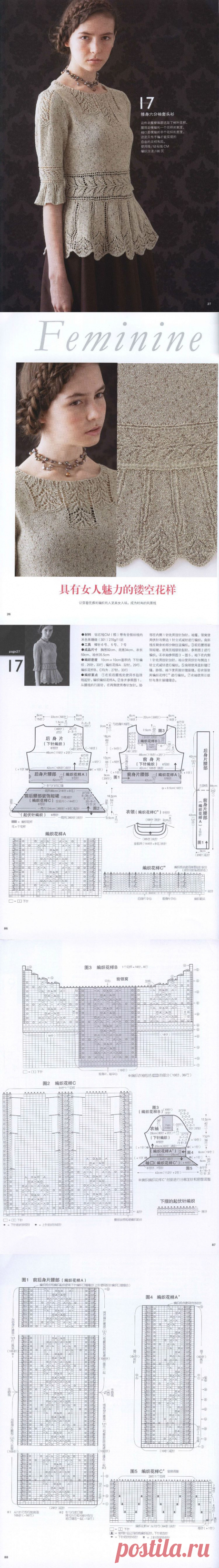 【转载】米色中袖镂空衫 - 余妈妈的日志 - 网易博客