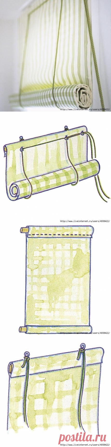 Рулонная штора на пластиковое окно. / Прочие виды рукоделия / Шитье