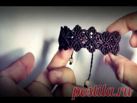 Tutorial pulseira folha  de macrame passo a passo by Criativa e Natural