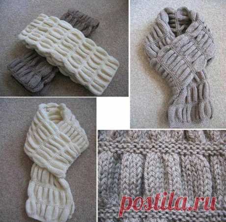 Потрясающе красивый и очень простой шарф-снуд