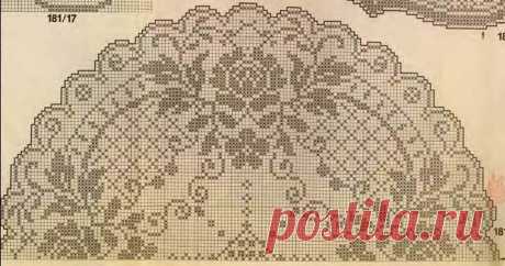 Kira scheme crochet: Big round tablecloth