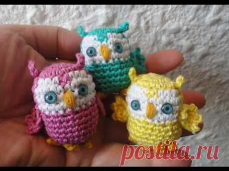 Маленькая сова Little Owl Crochet - YouTube