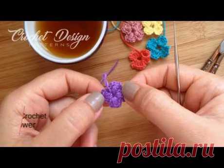 How to Crochet: Mini Flower in 2 minutes