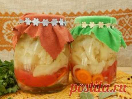 Салат из цветной капусты на зиму: рецепт с фото пошагово