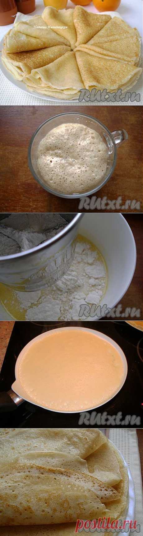 Дрожжевые блины на молоке (рецепт с фото) | RUtxt.ru