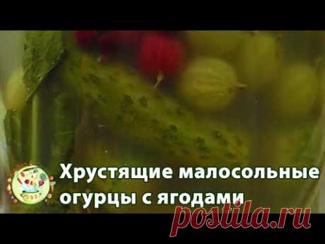 Хрустящие #малосольные #огурцы и кабачки с ягодами