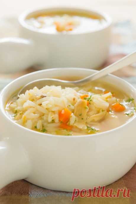 Рисовый суп - наваристый, простой в приготовлении