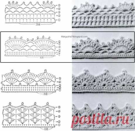 обвязка крючком края изделия схемы: 2 тыс изображений найдено в Яндекс.Картинках