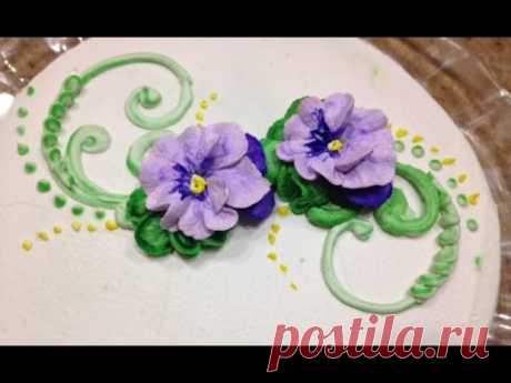 Pansies- How to Make In Butter Cream- Cake Decorating