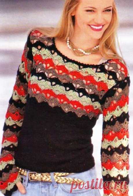 0174 - пуловери, джемпери - В'язання для жінок - Каталог статей - Md.Crochet