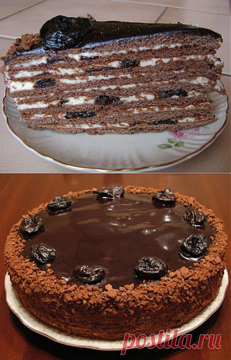 Кухарка: домашняя кухня, видео, кулинария, рецепты, советы, фото| Шоколадно-медовый торт с черносливом
