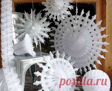 Бумажные снежинки – новогодний декор