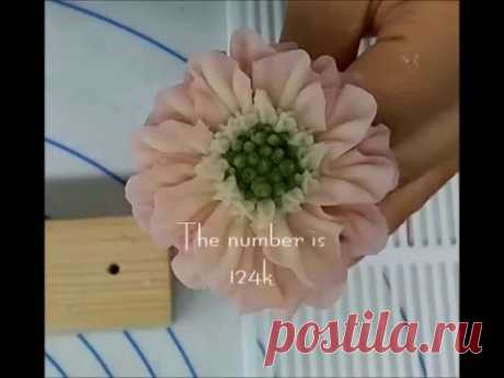 앙금플라워 독학 꽃짜기 스카비오사 The flower is a Scabiosa