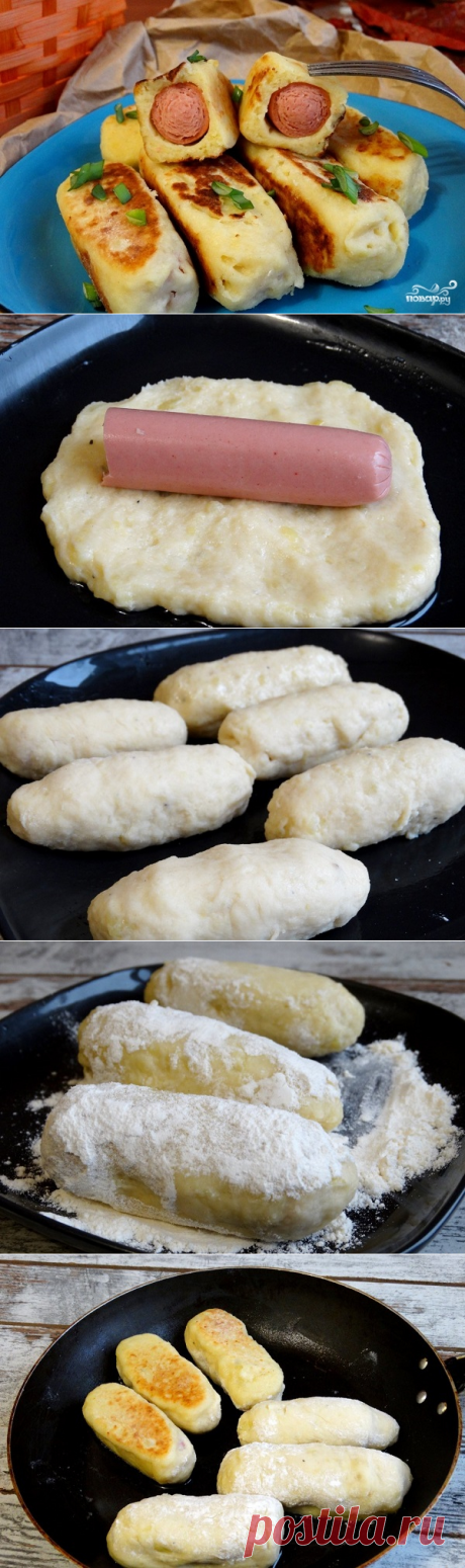 Сосиски в картофельном пюре