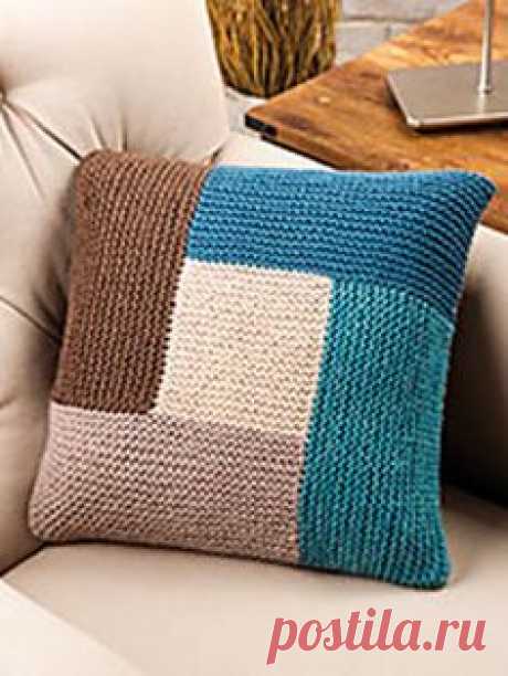 Knit Geometric Pillow free pattern